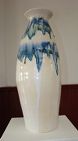 Tall marbled vase